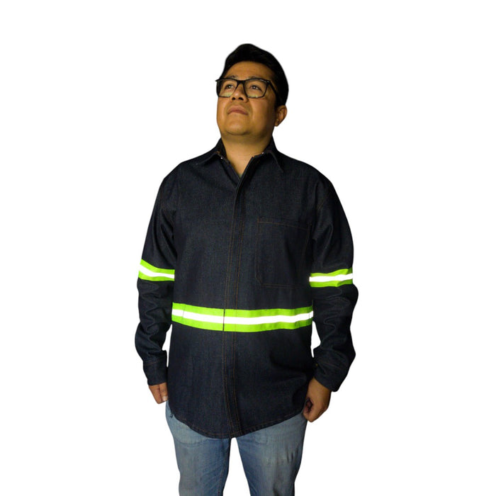 Camisola de mezclilla soldador 12 Oz con reflejante