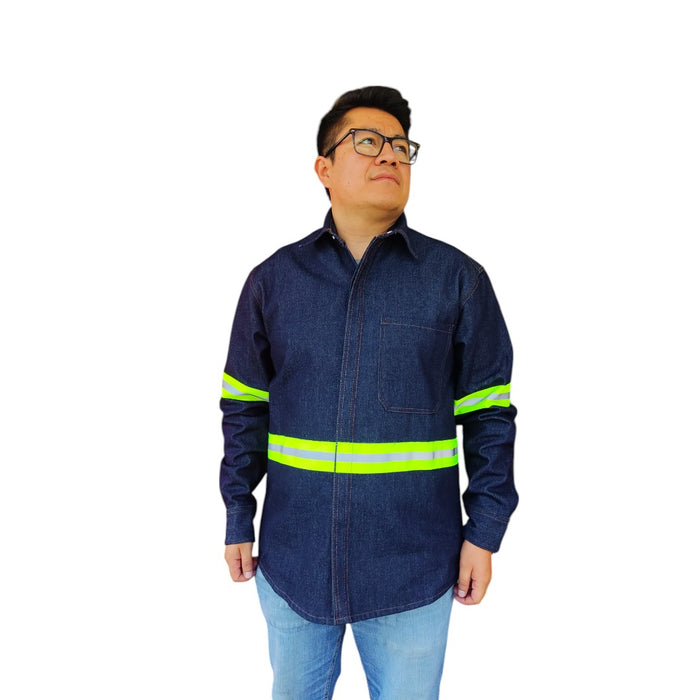 Camisola de mezclilla soldador 12 Oz con reflejante