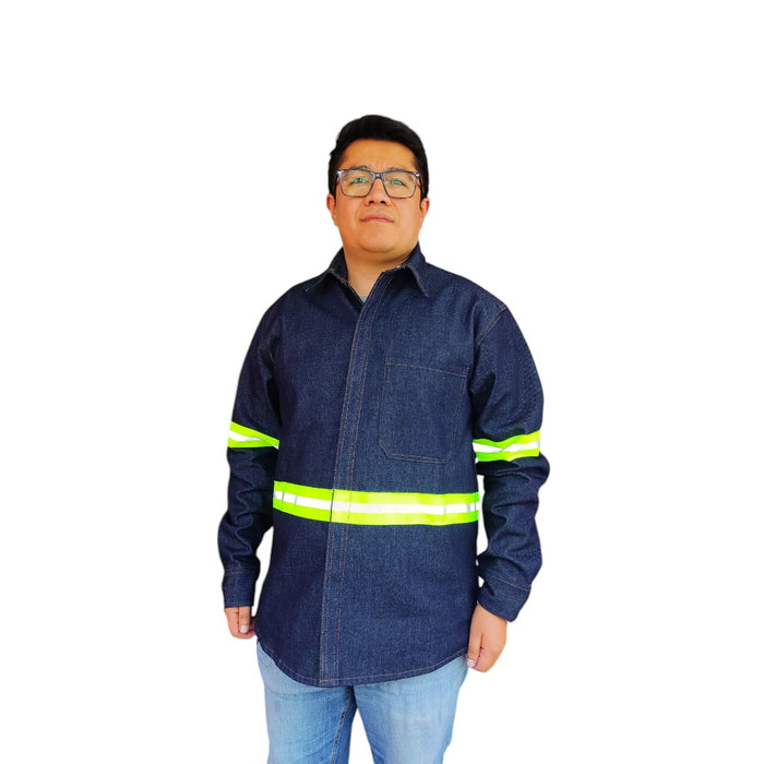 Camisola de mezclilla soldador 12 Oz con reflejante
