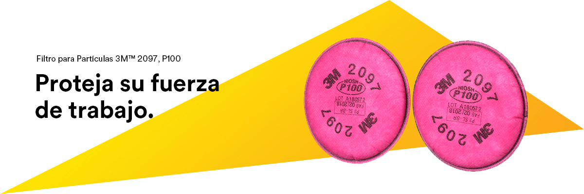 Filtro para partículas 3M™ P100, para Ozono y Vapores Orgánicos, 2097