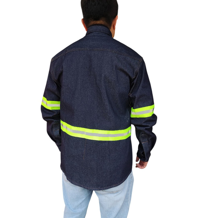 Camisola de mezclilla soldador 12 Oz con reflejante