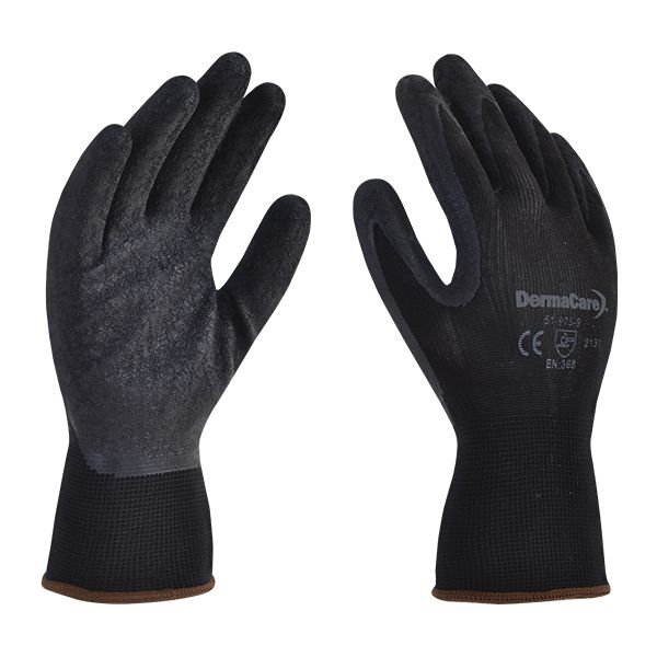 GUANTE NEGRO NYLON RECUBRIMIENTO LATEX 51-975
