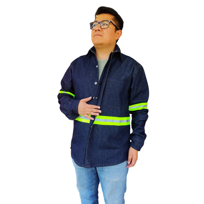 Camisola de mezclilla soldador 12 Oz con reflejante