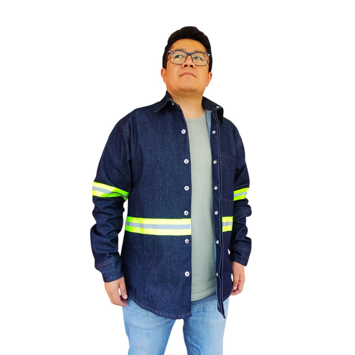 Camisola de mezclilla soldador 12 Oz con reflejante