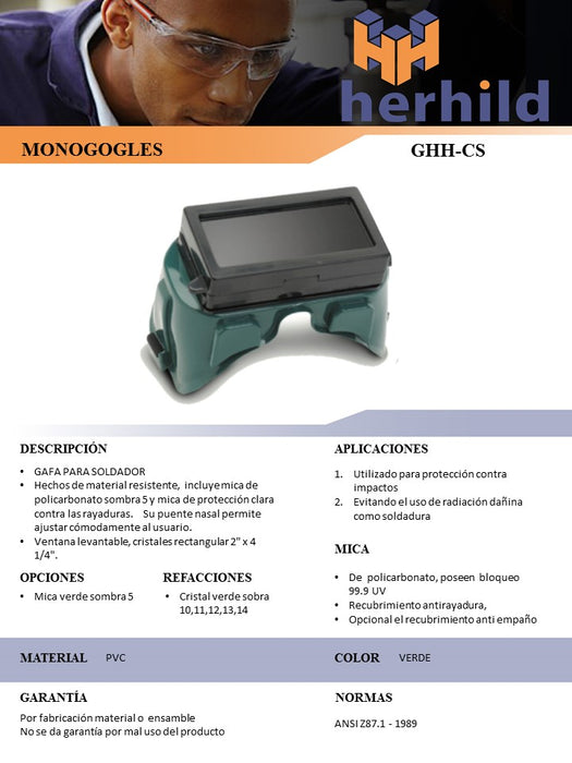 GAFAS PARA SOLDADOR MCA HERHILD
