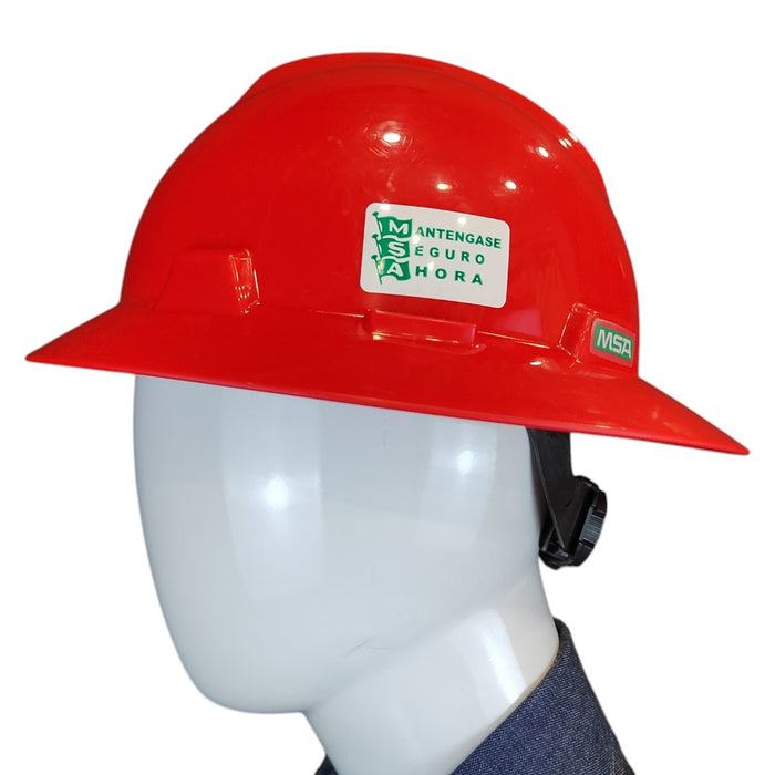 Casco MSA V-Gard ala ancha suspensión Fastrac III