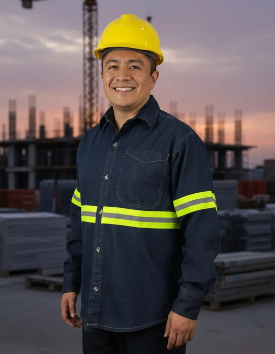 Camisola de mezclilla con reflejante